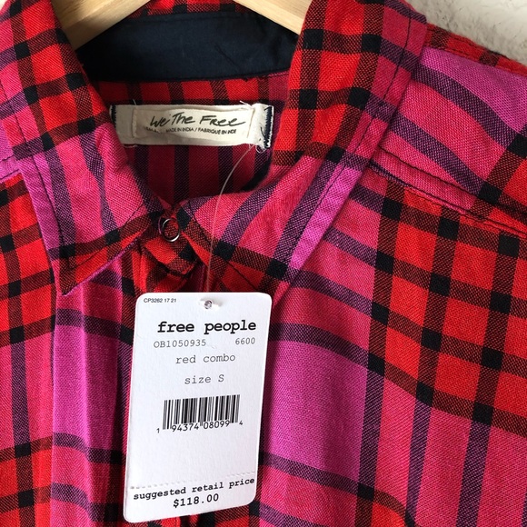 free People Pacific Dawn Drawstring Plaid Shirt - Picture 4 of 10